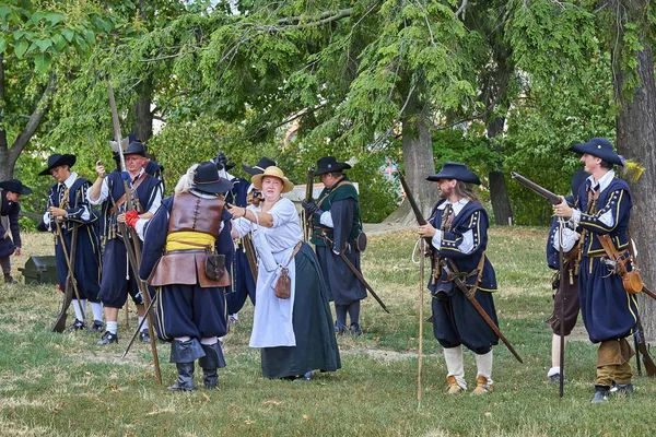 Brno Tsjechië Augustus 2018 Historische Enactment Dag Van Brno Actoren — Stockfoto