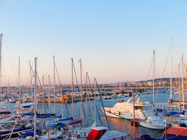 Vista Belo Porto Barcos Alghero Sardenha — Fotografia de Stock