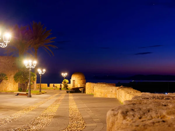 Vista Alghero Por Noche Una Hermosa Ciudad Vibrante Cerdeña —  Fotos de Stock