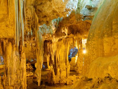 Neptün 'ün mağarası (Grotta di Nettuno), Capo Caccia, Alghero, Sardinia.