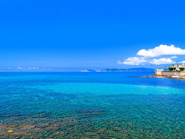 View Sea Fragment Alghero Defensive Walls Sardinia — Stock Photo, Image