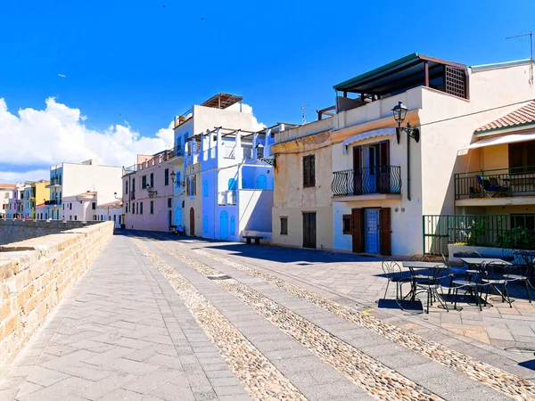 Paseo Marítimo Murallas Alghero Cerdeña — Foto de Stock