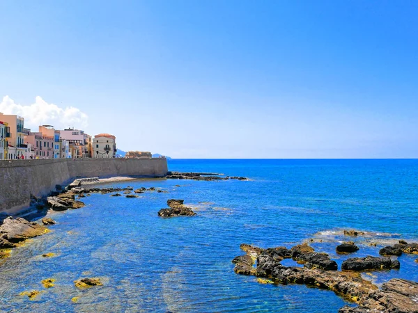 Paseo Marítimo Murallas Alghero Cerdeña — Foto de Stock