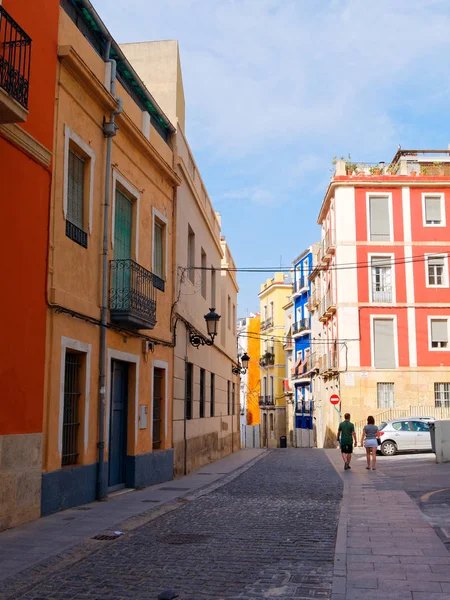 Hermoso Callejón Estrecho Casco Antiguo Alicante — Foto de Stock