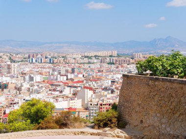 Castillo de Santa Barbara Alicante duvar parçası,
