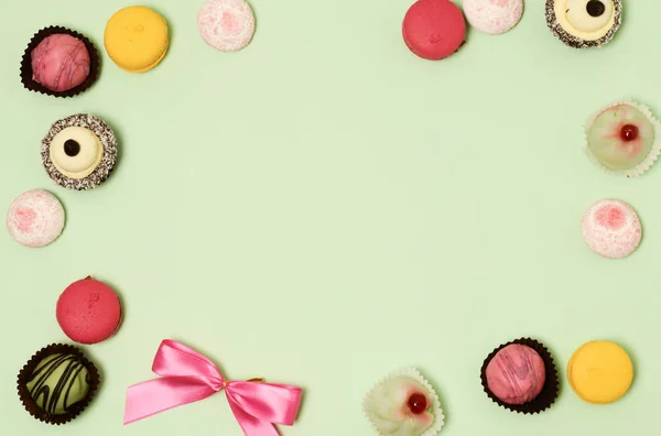 Verschiedene Süßigkeiten Hintergrund — Stockfoto