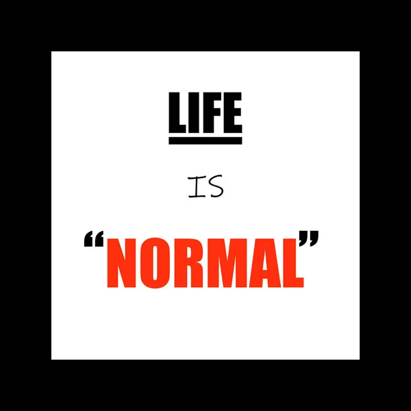 Citação Life Normal Vetor Padrão Poster Design Abstrato Fundo Motivacional — Vetor de Stock