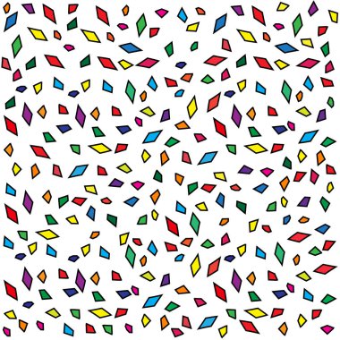 Farklı şekillerde renkli tasarım vintage retro sanat ile kesintisiz geometrik desen vektör mozaik arka plan