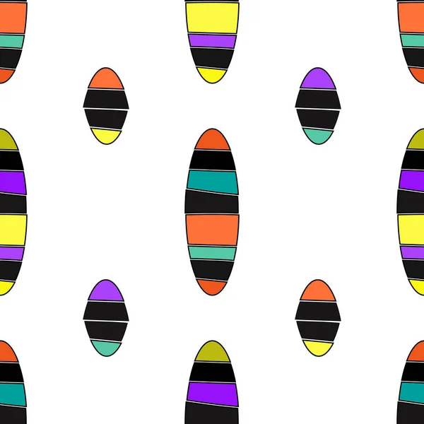 Naadloze Geometrische Patroon Vector Achtergrond Met Gesneden Ellipsen Kleurrijk Ontwerp — Stockvector