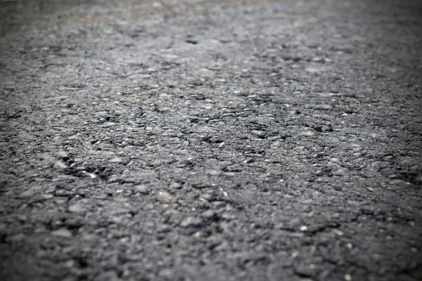 Uma Textura Pavimento Asfalto Cinza Escuro Close Reparação Estrada — Fotografia de Stock