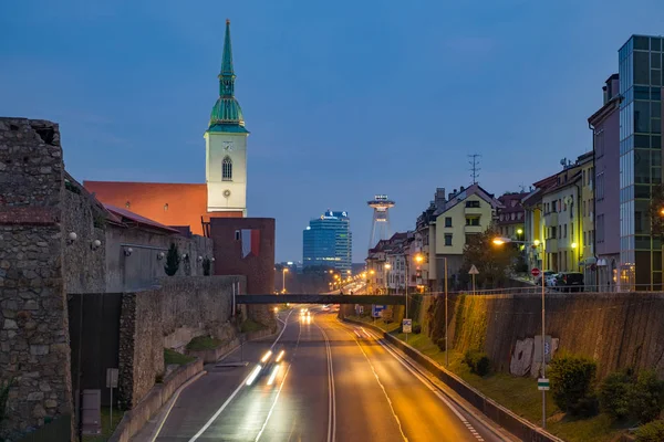 Bratislava Slovaquie Octobre 2018 Vue Nuit Cathédrale Saint Martin Cathédrale — Photo