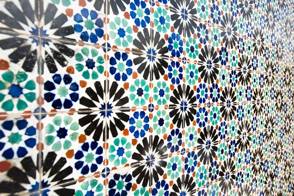 Parede Antiga Com Azulejos Tradicionais Decoração Portuguesa Azulezhu Tons Azuis — Fotografia de Stock