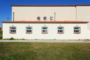 Lizbon, Portekiz-12 Şubat 2019: Lizbon popüler Sanat Müzesi binanın parçası fotoğrafı.