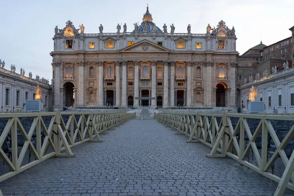 Vaticano Roma Italia Giugno 2019 Veduta Serale Della Basilica San — Foto Stock