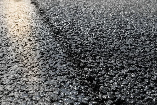 New Dark Grey Asphalt Pavement Texture — Stock Photo, Image