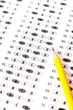 Cevap kağıdını kalemle test et. Muayene testi. Eğitim kavramı
