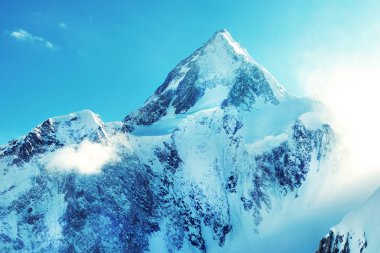 Dağ tepe Everest. Dünyanın en yüksek dağı. Milli Parkı, Nepal.