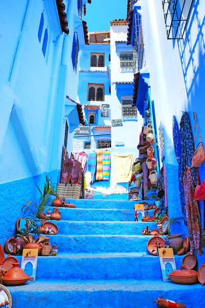 Hagyományos marokkói építészeti részletek Chefchaouen Marokkóban, Afrikában. Chefchaouen kék város Marokkóban. — Stock Fotó