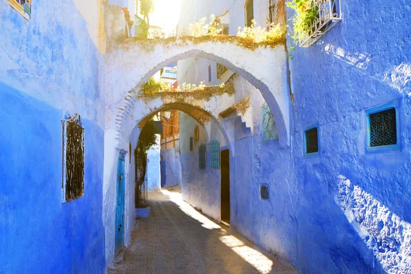 Beautiful blue medina of Chefchaouen city in Morocco, Africa. — Stock Photo, Image