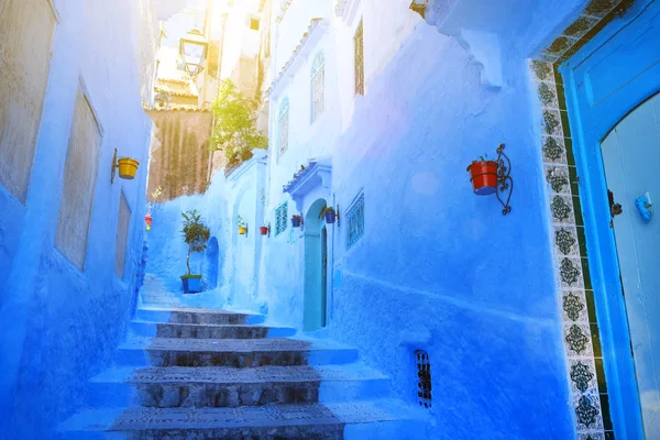 Beautiful blue medina of Chefchaouen city in Morocco, Africa. — Stock Photo, Image