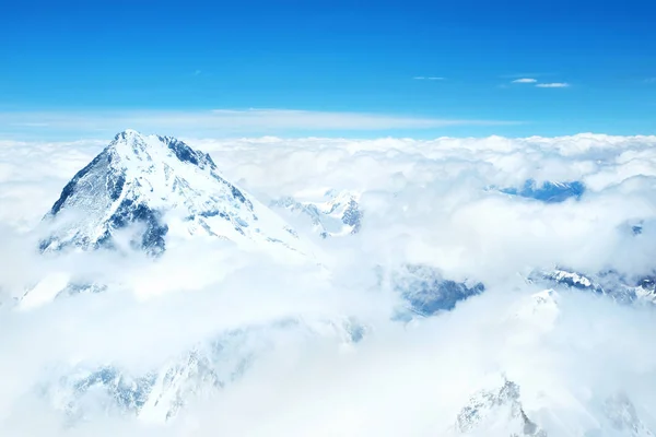 Cumbre de las montañas Everest. Montaña más alta del mundo. Parte nacional de Everest Fotos de stock libres de derechos