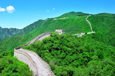 Çin Seddi 'nde Panorama manzarası