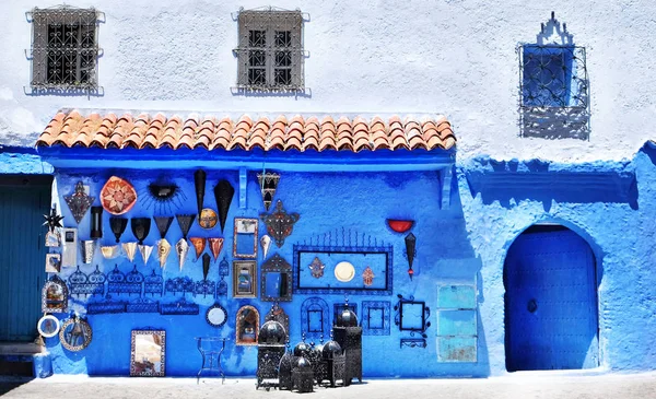 Традиційні марокканські архітектурні деталі в Шавен Марокко Африка — стокове фото