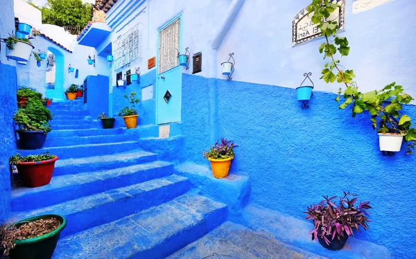 Traditional moroccan architectural details in Chefchaouen, Morocco, Africa — Stock Photo, Image