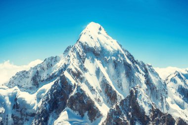 Dağ tepe Everest. Dünyanın en yüksek dağı. Milli Parkı, Nepal.