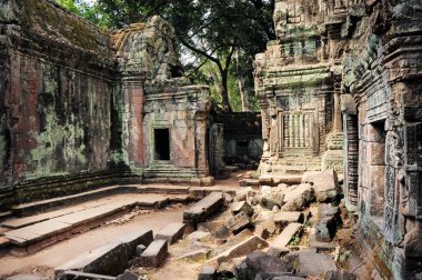 Angkor Wat, Kamboçya. Antik tapınak Harabeleri