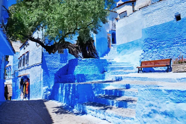 Detalles arquitectónicos tradicionales marroquíes en Chefchaouen, Marruecos, África — Foto de Stock