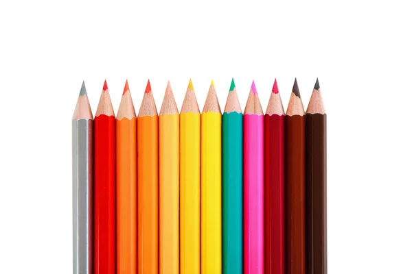 Tucatnyi színes ceruzák — Stock Fotó