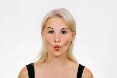 Kadın balık yüz yüz egzersiz