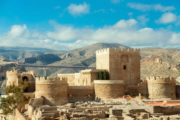 Ortaçağ Kalesi Alcazaba Almeria — Stok fotoğraf