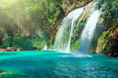 Şelale, Chiflon Cascades, Chiapas, Meksika