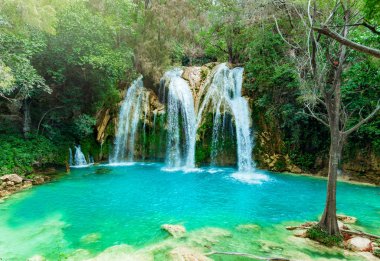 Şelale, Chiflon Cascades, Chiapas, Meksika