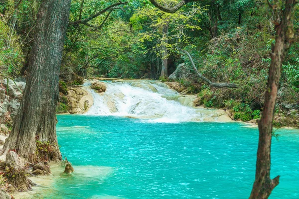 Chiflon vattenfall eller Cascades, Chiapas, Mexiko — Stockfoto