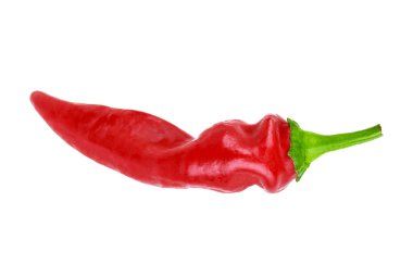 Kırmızı kırmızı biber ya da Chipotle beyaz arkaplanda izole edilmiş.