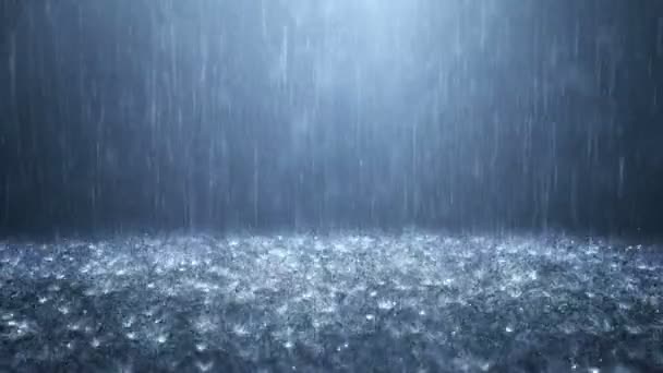 Rain Darkly Blue Background — Stock Video