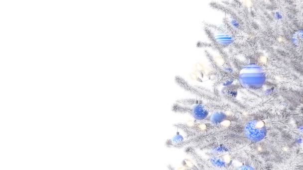 Arbre Noël Isolé Sur Fond Blanc Luma Mat — Video