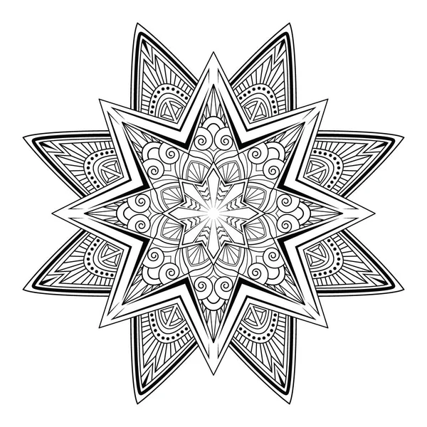 Květinová Mandala Klasické Dekorativní Prvky Oriental Pattern Vektorová Ilustrace — Stockový vektor