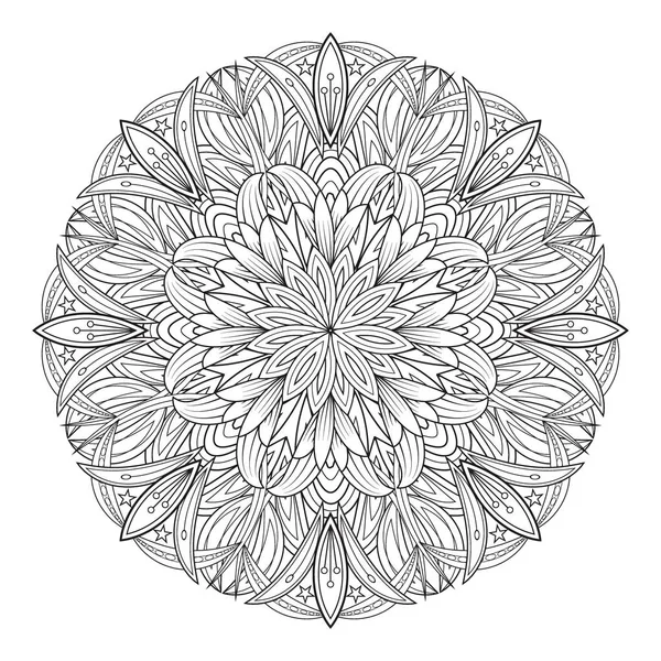 Mandala Çiçeği Klasik Dekoratif Elementler Doğulu Desen Vektör Illüstrasyonu — Stok Vektör