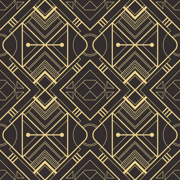 矢量现代几何图形 金色衬里的形状 抽象艺术装饰无缝豪华背景 — 图库矢量图片