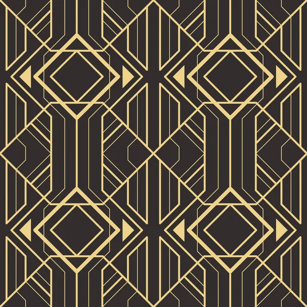 Векторный Современный Геометрический Рисунок Плитки Золотая Подкладка Абстрактный Арт Деко — стоковый вектор