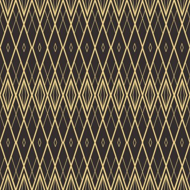 Vektör modern geometrik fayans deseni. Altın çizgili şekil. Soyut sanat deco kusursuz lüks arka plan.