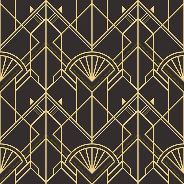 Vector Moderne Geometrische Tegels Patroon Gouden Beklede Vorm Abstract Art — Stockvector