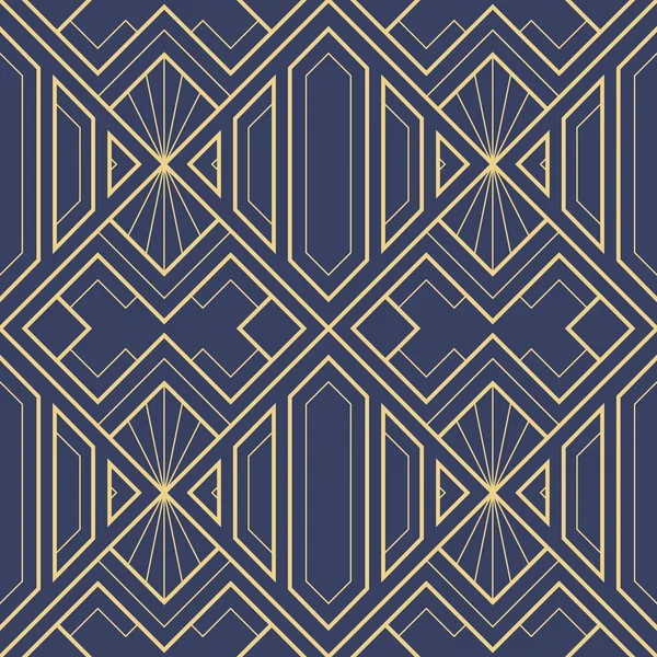 Vector Moderno Patrón Azulejos Geométricos Forma Forrada Oro Fondo Lujo — Archivo Imágenes Vectoriales