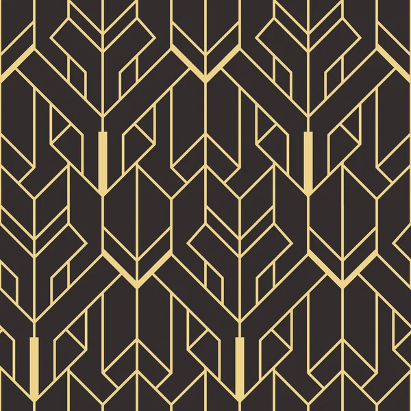 Vector moderne geometrische tegels patroon. Gouden beklede vorm — Stockvector
