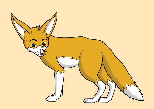 Schattig fox cartoon vector. — Stockvector