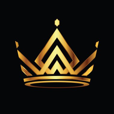 Modern Crown Logo Royal King Queen soyut Logo vektör